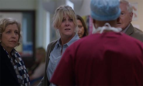 Caroline talks to the surgeon.