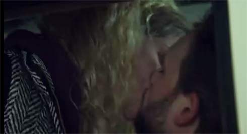 Helena and Jesse kiss
