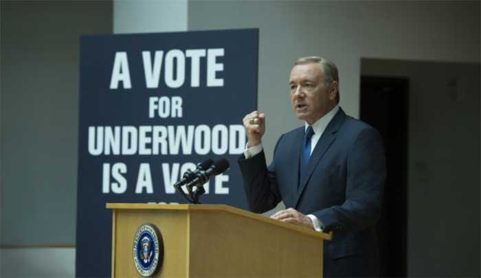 Kevin Spacey in season 4 of House of Cards
