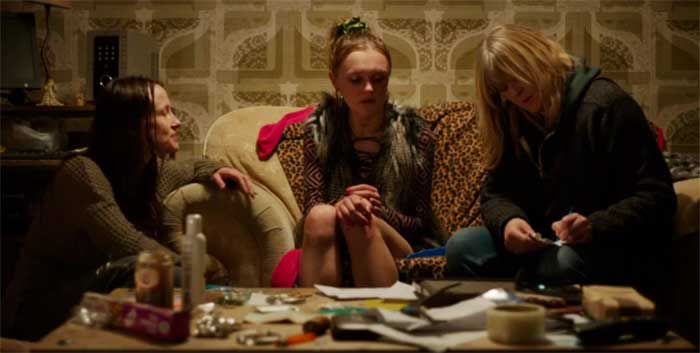 Keeley Forsyth, Hebe Beardsall, and Sarah Lancashire in a scene from Happy Valley
