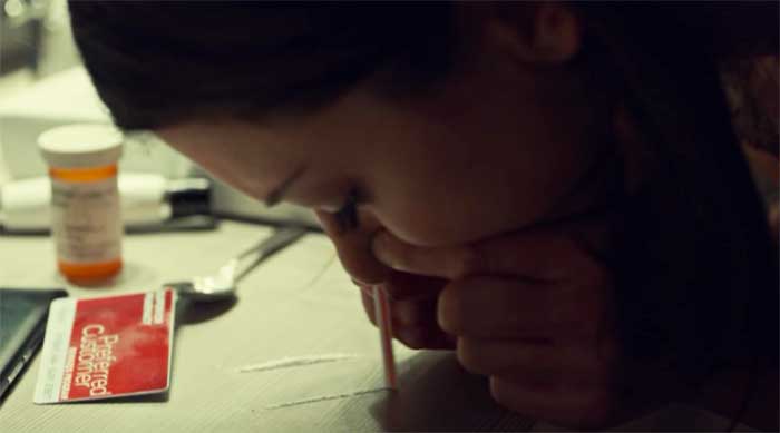 Tatiana Maslany as Beth using drugs in Orphan Black