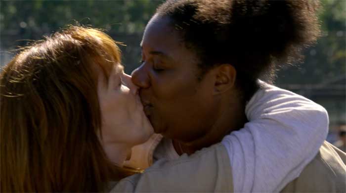 Blair Brown and Adrienne C. Moore in OITNB