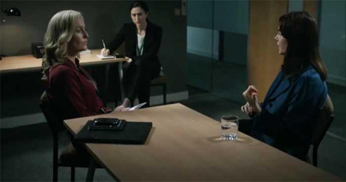 Gillian Anderson, Bronagh Taggart, and Valene Kane in The Fall
