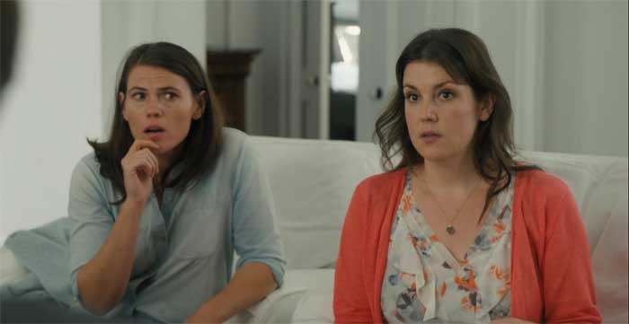 Clea DuVall and Melanie Lynskey in The Intervention