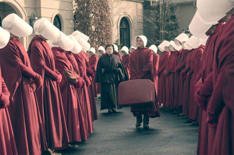 Ann Dowd and Madeline Brewer in The Handmaid's Tale