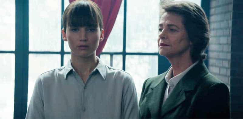 Jennifer Lawrence and Charlotte Rampling in Red Sparrow