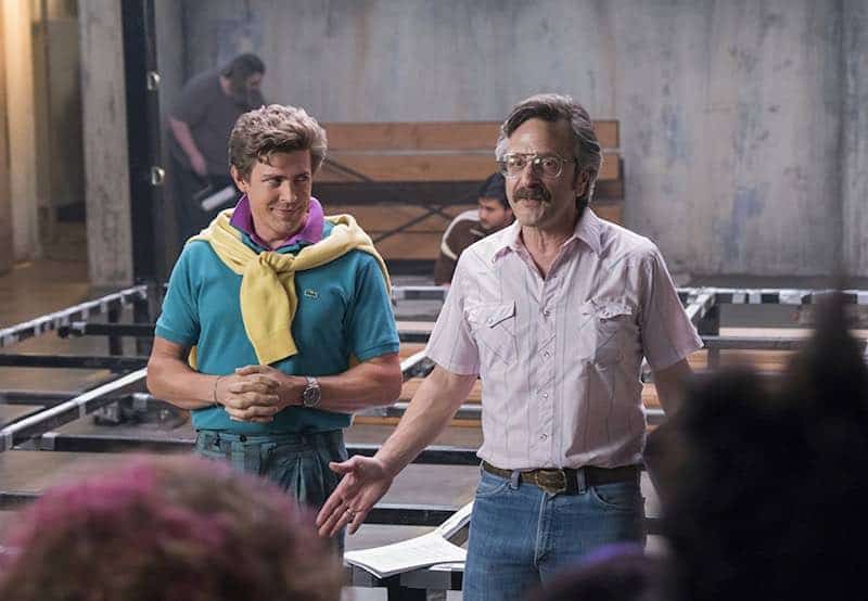 Chris Lowell and Marc Maron in GLOW