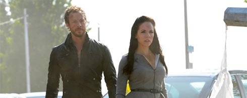 Kris Holden-Ried and Anna Silk in a scene from Lost Girl