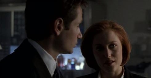 David Duchovney and Gillian Anderson in the X Files in 1993
