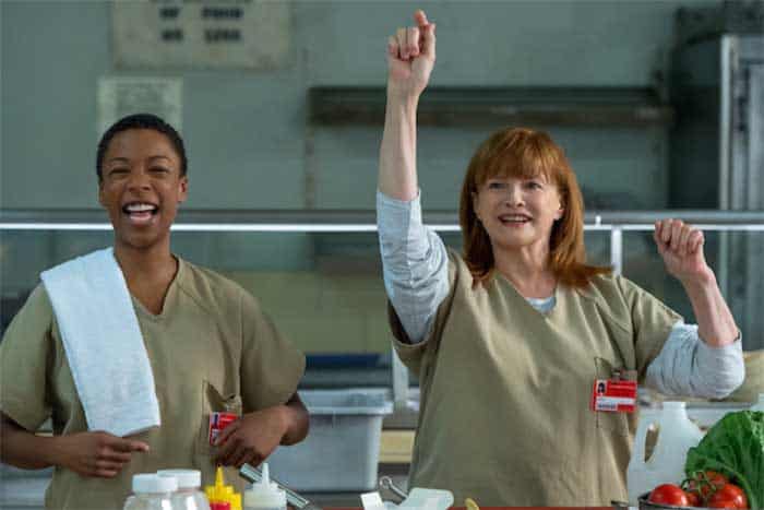 Samira Wiley and Blair Brown in Orange is the New Black
