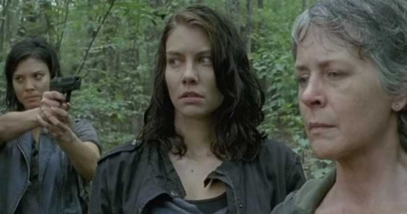 Jeananne Goossen, Lauren Cohan and Melissa McBride in The Walking Dead