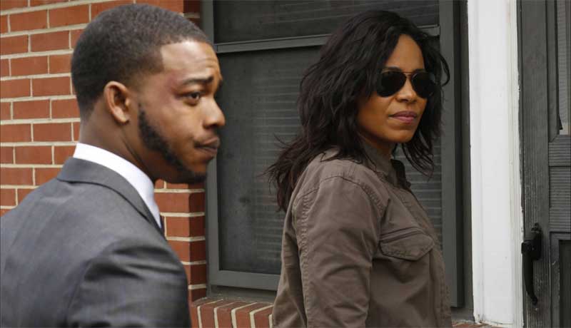 Sanaa Lathan and Stephan James in Shots Fired