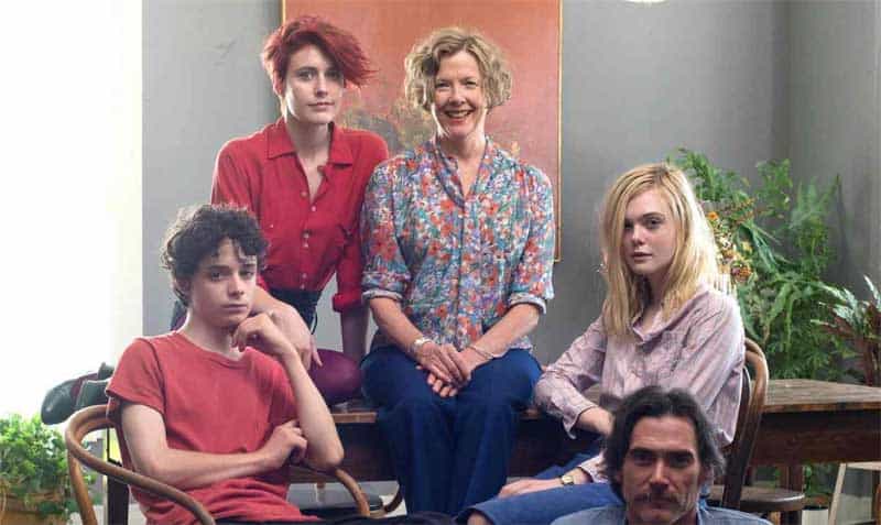 Annette Bening, Billy Crudup, Elle Fanning, Greta Gerwig, Lucas Jade Zumann, and Billy Crudup in 20th Century Women