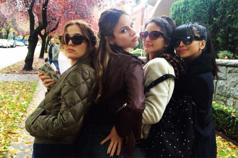 Zoey Deutch, Medalion Rahimi, Halston Sage, and Cynthy Wu at Before I Fall