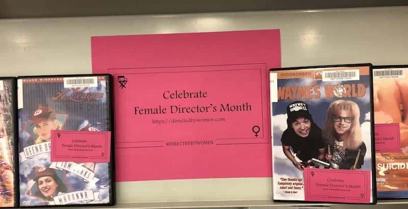 Celebrate Female Directors Month sign
