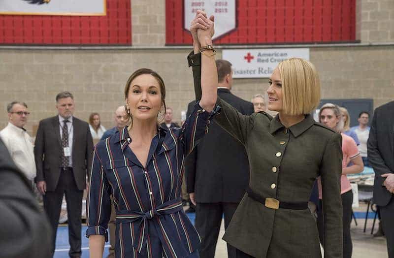 Diane Lane and Robin Wright in House of Cards