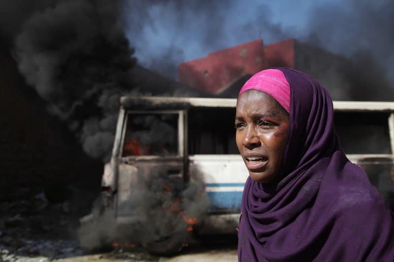 Aja Naomi King in A Girl from Mogadishu. Still by Seamus Murphy.
