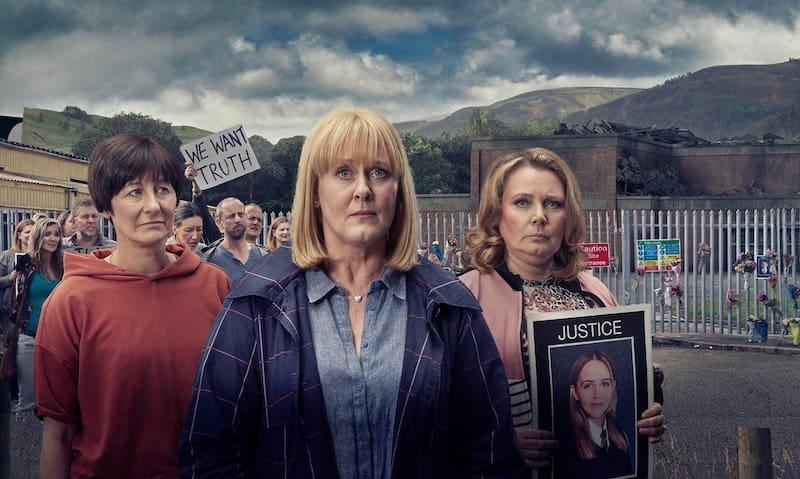 Eiry Thomas, Sarah Lancashire, and Joanna Scanlan in The Accident