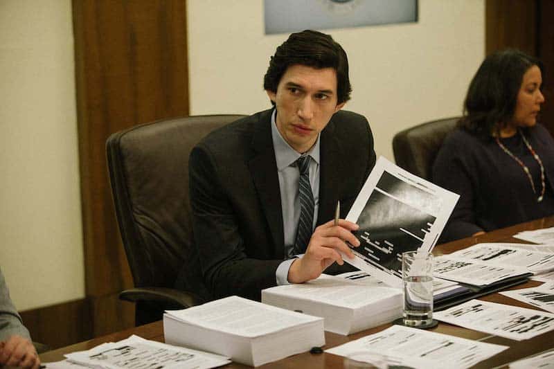 Linda Powell and Adam Driver in The Report