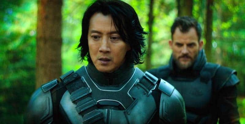Torben Liebrecht and Will Yun Lee in Altered Carbon