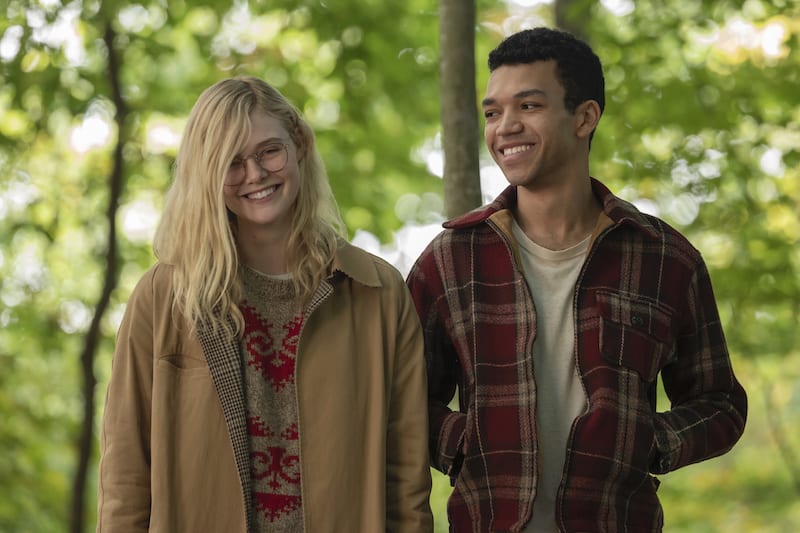 Elle Fanning and Justice Smith in All the Bright Places