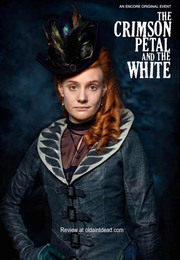 The poster for The Crimson Petal and the White featuring an image of Romola Garai