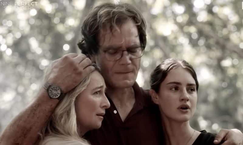 Asher Keddie, Michael Shannon, and Grace Van Patten in Nine Perfect Strangers