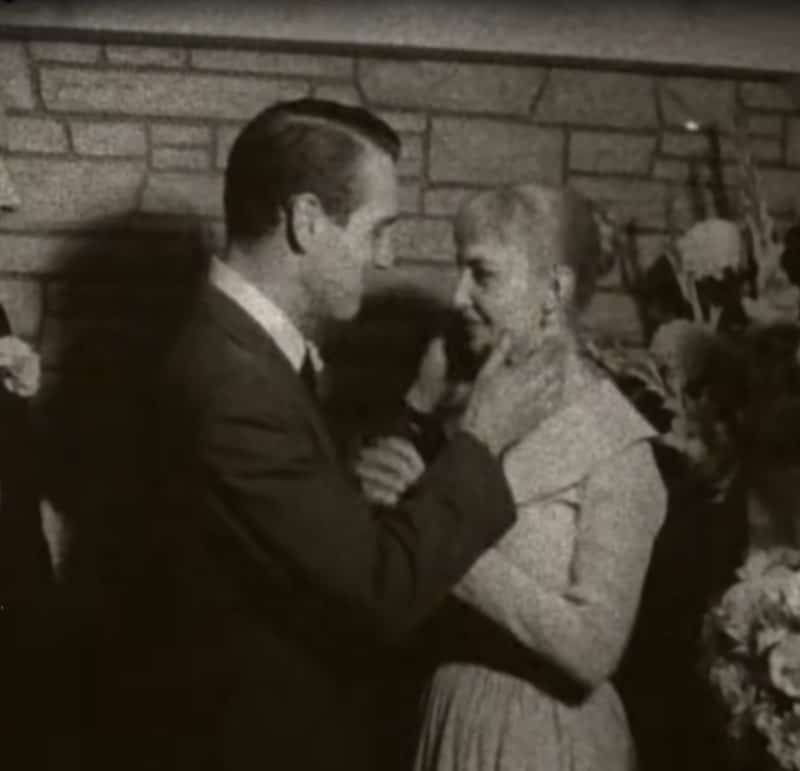 An old photo of Paul Newman and Joanne Woodward getting married