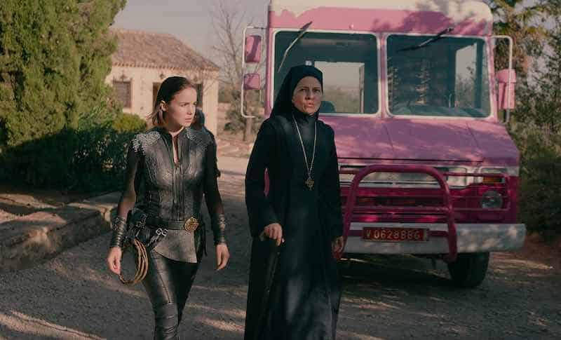 Sylvia De Fanti and Alba Baptista in Warrior Nun