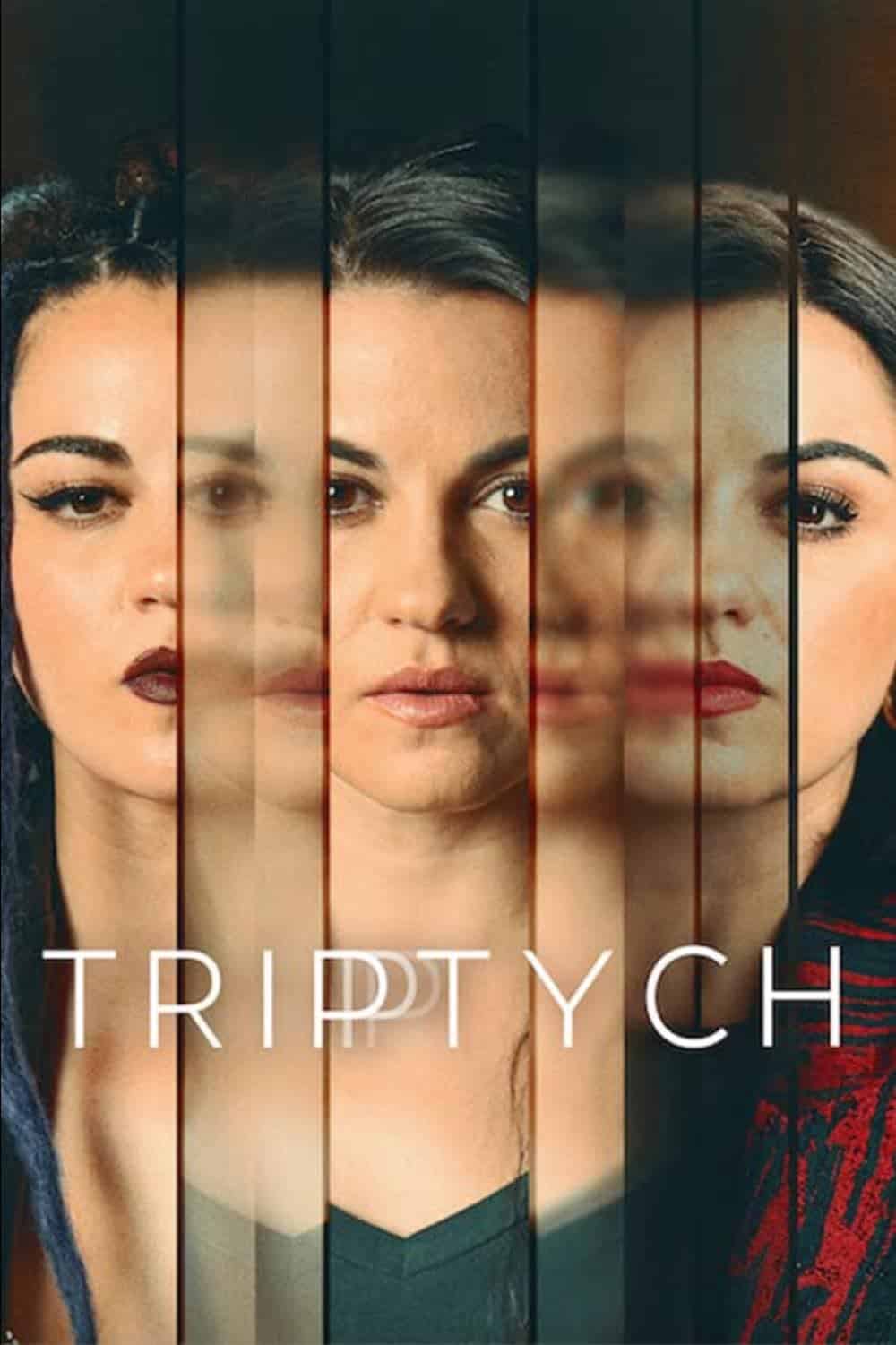 The poster for Triptych with Maite Perroni as different characters