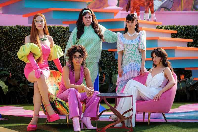 Ana Cruz Kayne, Alexandra Shipp, Sharon Rooney, Hari Nef, and Emma Mackey in Barbie
 
