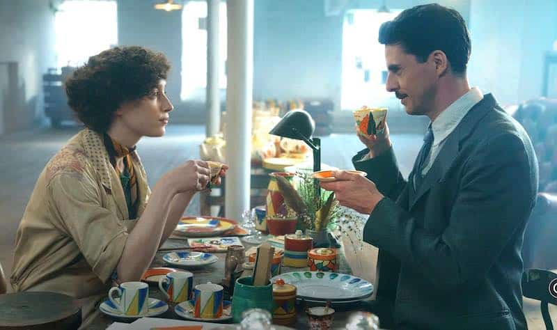 Matthew Goode and Phoebe Dynevor in The Colour Room