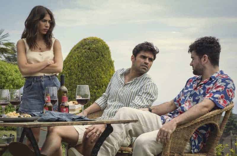 Evin Ahmad, Pep Ambròs, and Sean Teale in Who Is Erin Carter?