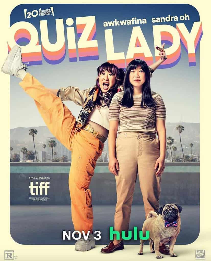 Sandra Oh and Awkwafina on the poster for Quiz Lady